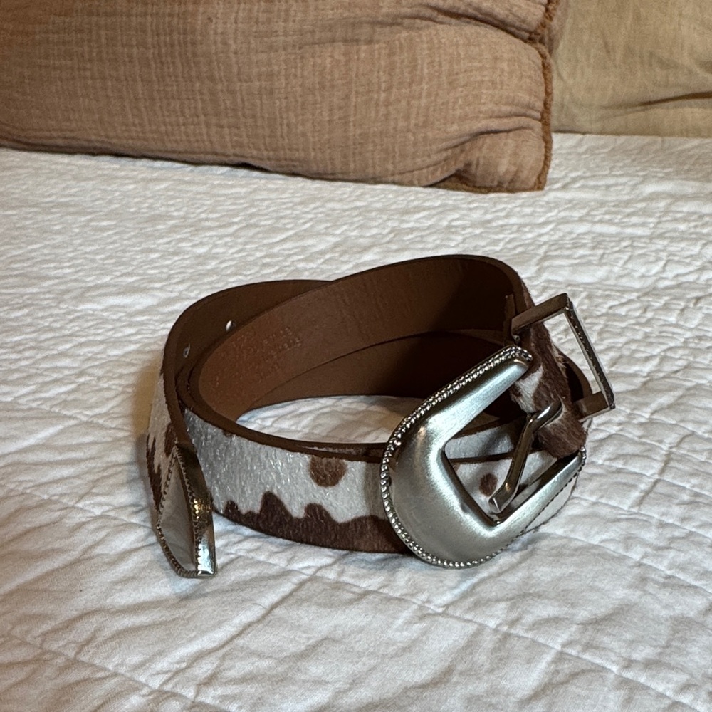 Faux Cowhide Western Belt